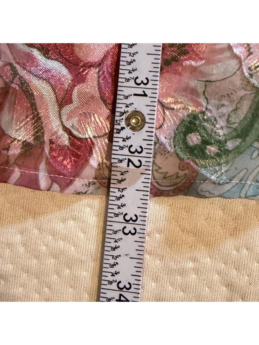 Victoria's Secret Gold Label Paisley Pink Floral Robe Nightgown Women’s P/S - Picture 10 of 10